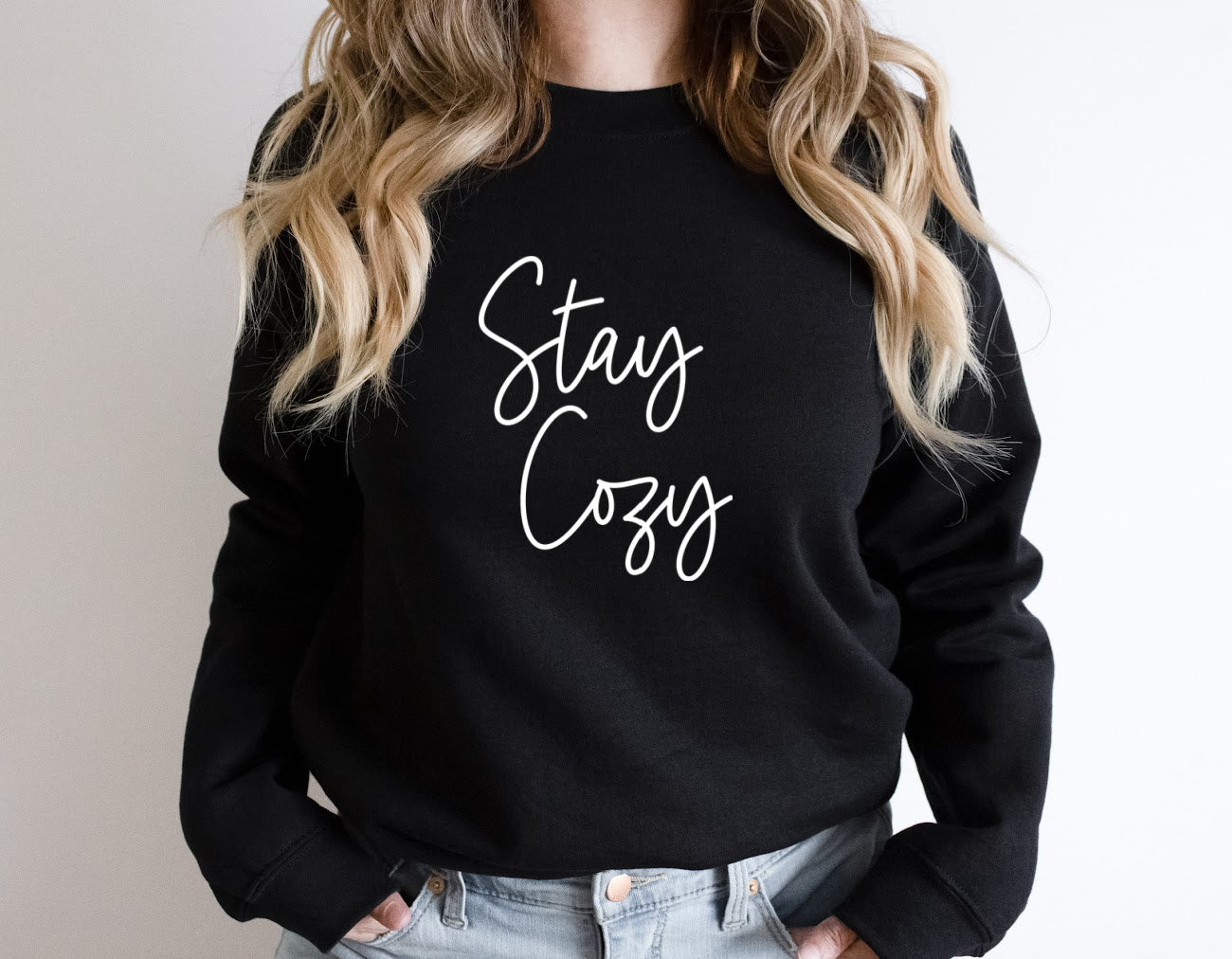 Stay Cozy Sweatshirt Unisex Crew Neck Crewneck Sweatshirt