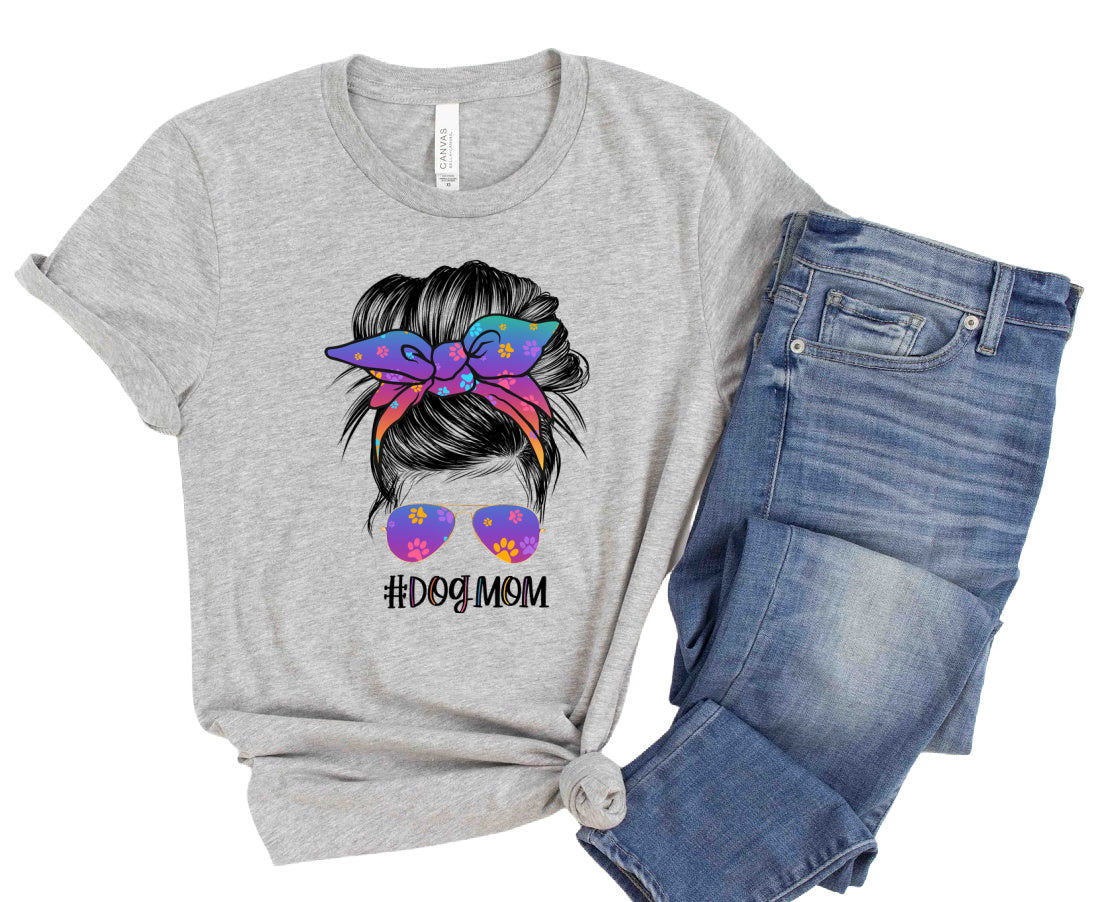 Dog Mom Messy Bun Human T-Shirt