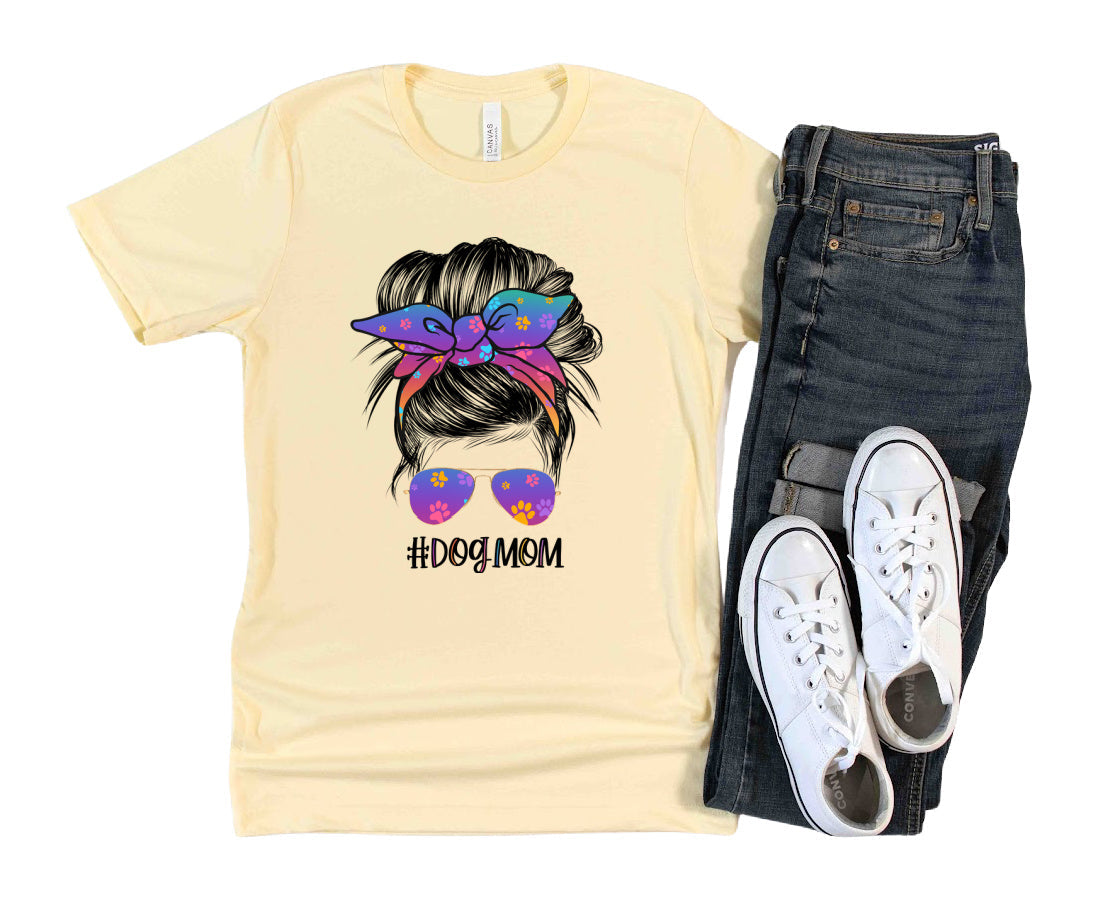 Dog Mom Messy Bun Human T-Shirt