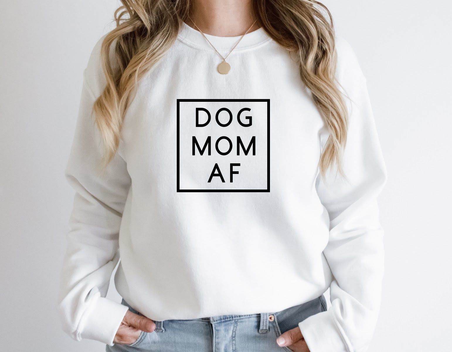 Dog Mom AF Crewneck Sweatshirt
