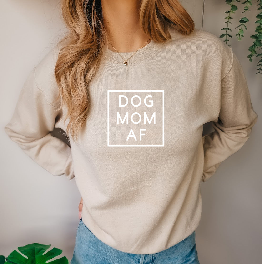 Dog Mom AF Crewneck Sweatshirt