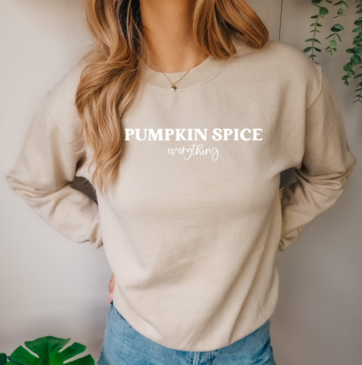 PUMPKIN SPICE EVERYTHING Sweatshirt Unisex Crew Neck Crewneck Sweatshirt