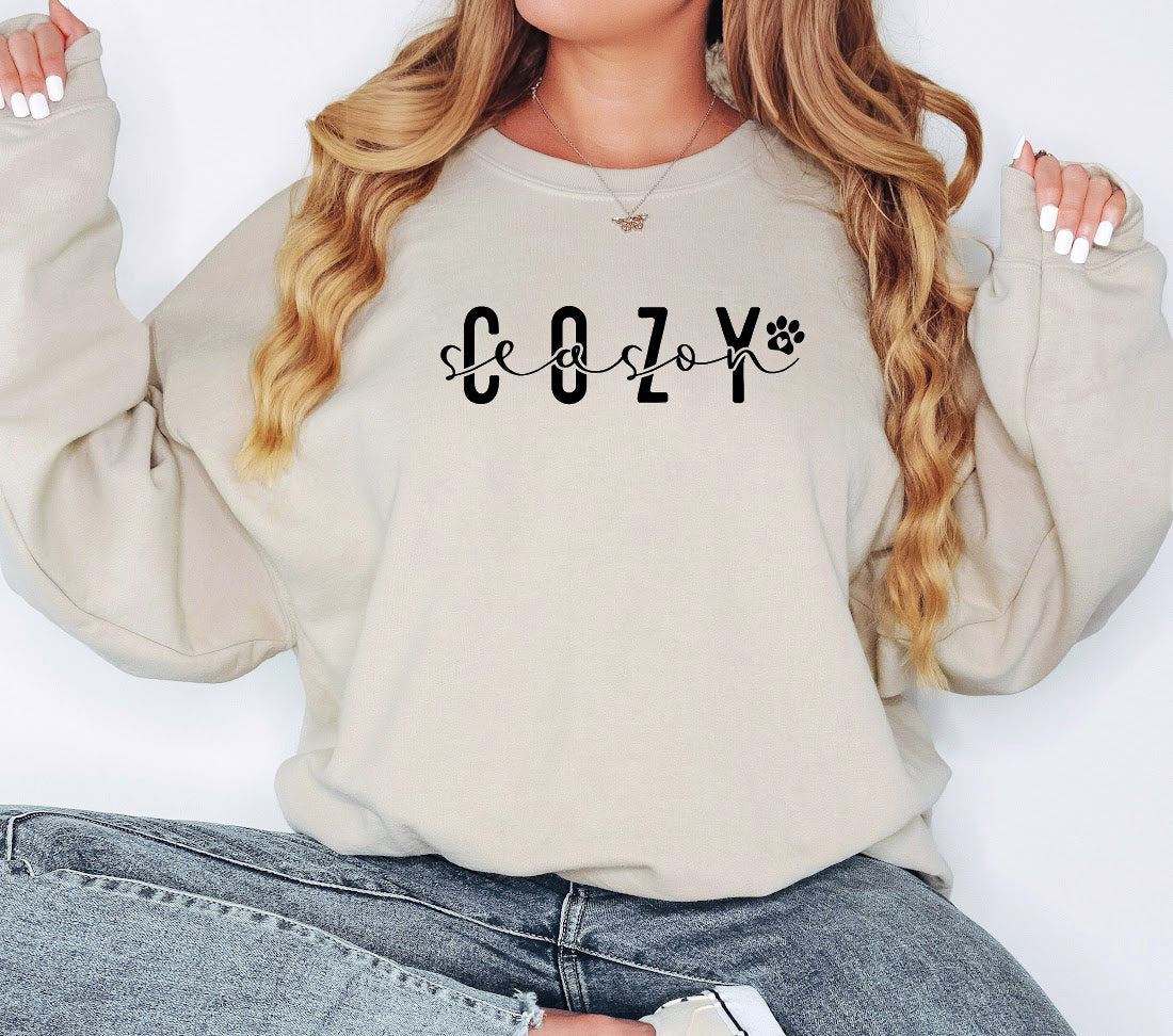COZY SEASON Sweatshirt Unisex Crew Neck Crewneck Sweatshirt