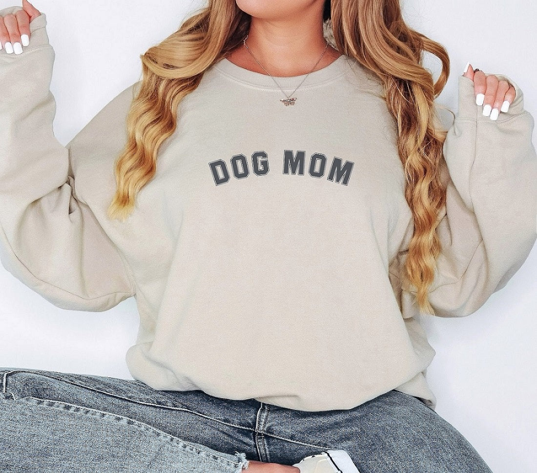 Dog Mom Varsity Sweatshirt