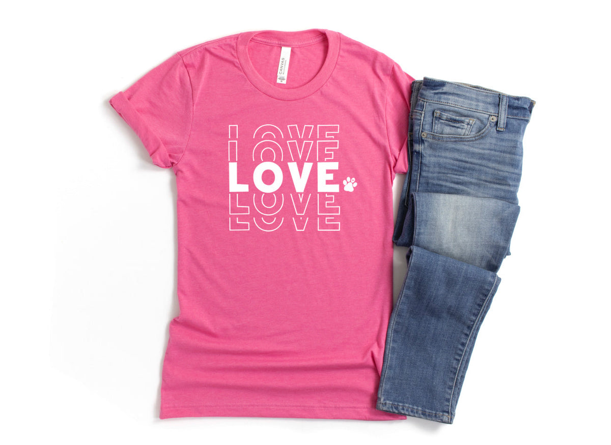 VALENTINE Shirt People Shirts Printed Tshirt Human Dog Gear Unisex VALENTINE DAY LOVE LOVE LOVE