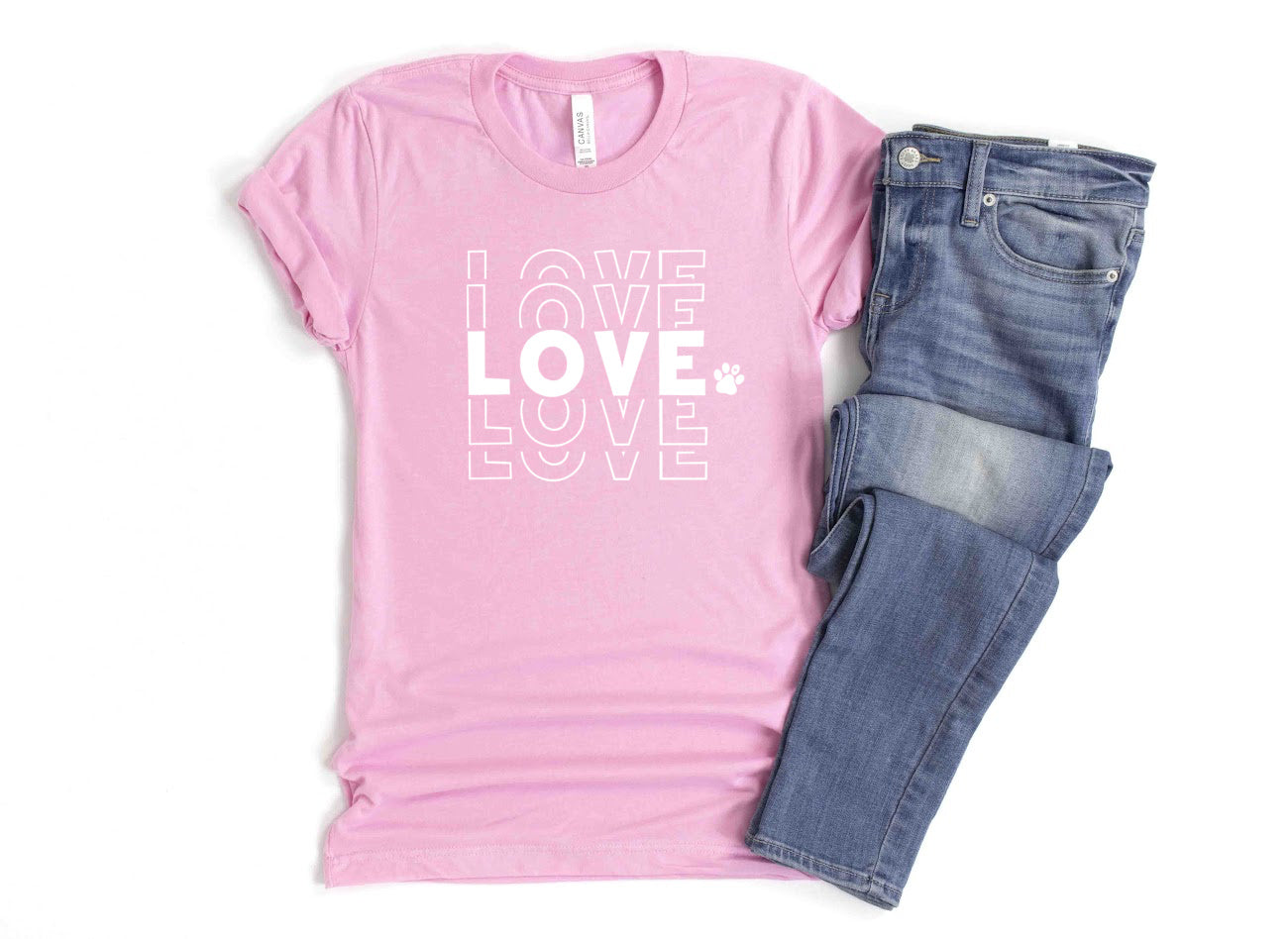 VALENTINE Shirt People Shirts Printed Tshirt Human Dog Gear Unisex VALENTINE DAY LOVE LOVE LOVE