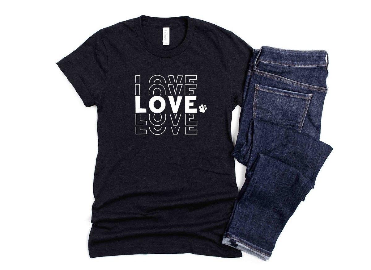 VALENTINE Shirt People Shirts Printed Tshirt Human Dog Gear Unisex VALENTINE DAY LOVE LOVE LOVE