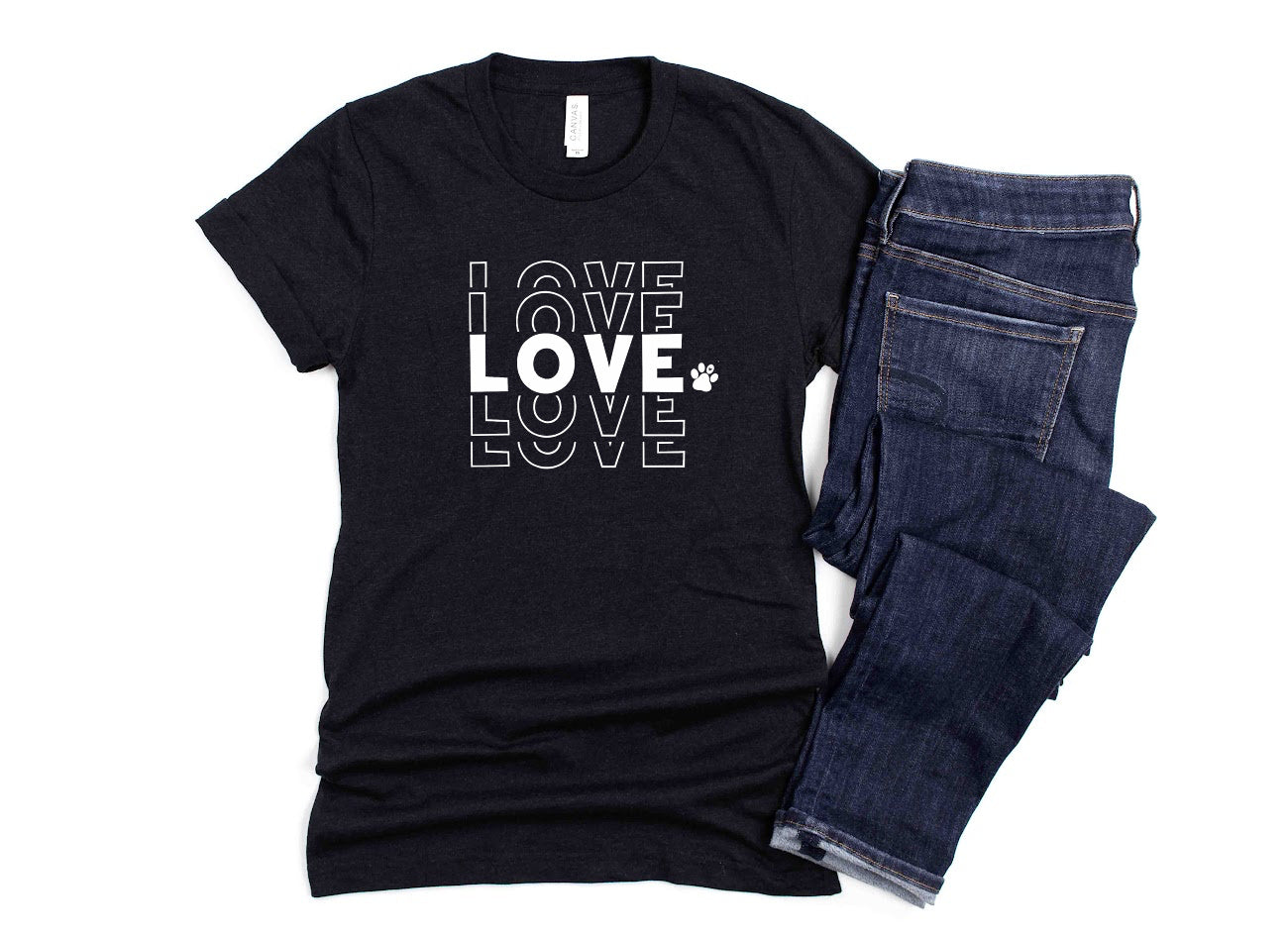 VALENTINE Shirt People Shirts Printed Tshirt Human Dog Gear Unisex VALENTINE DAY LOVE LOVE LOVE