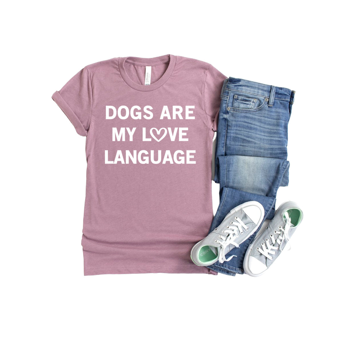 DOGS ARE MY LOVE LANGUAGE Shirt People Shirts Printed Tshirt Human Dog Gear Unisex