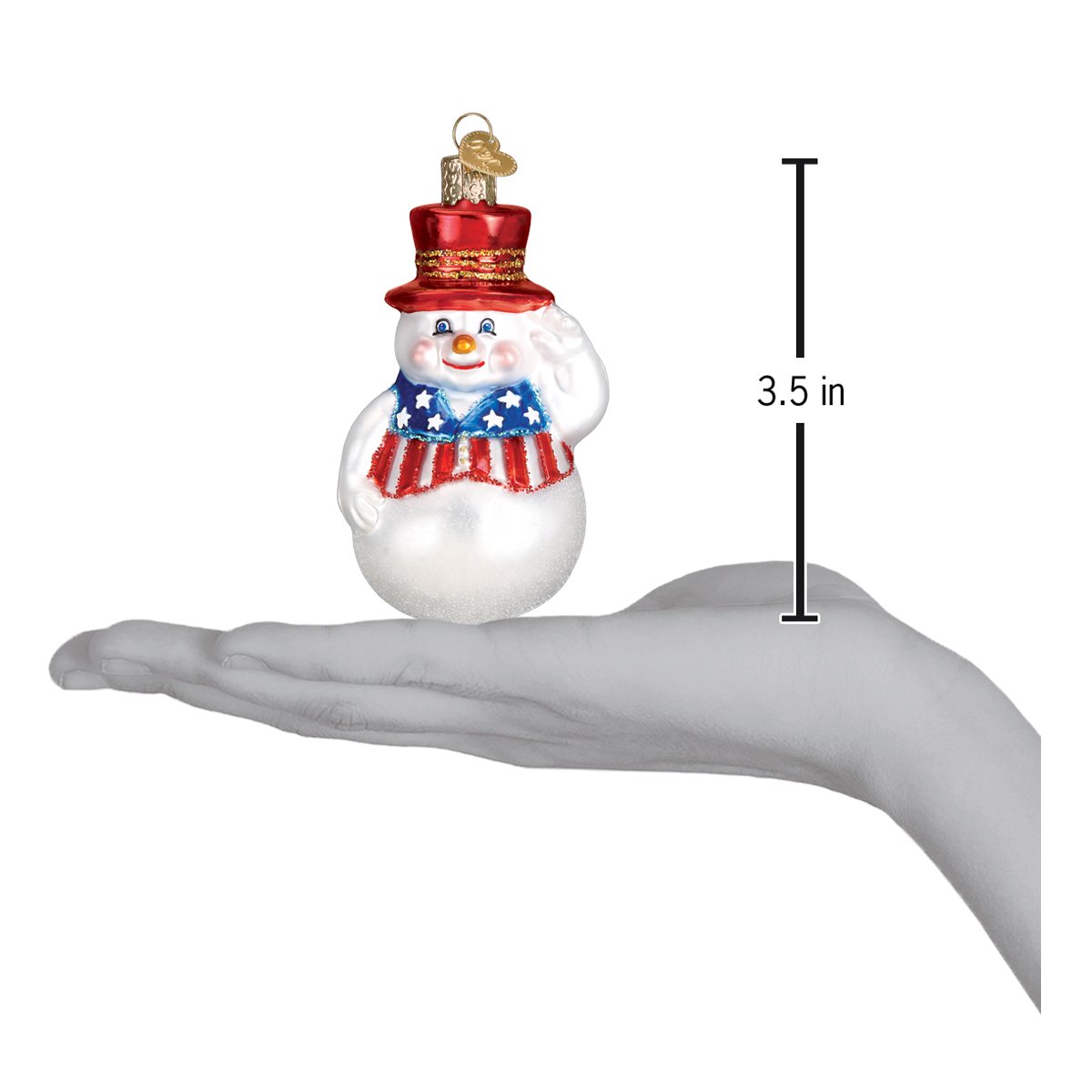 Patriotic Snowman Ornament