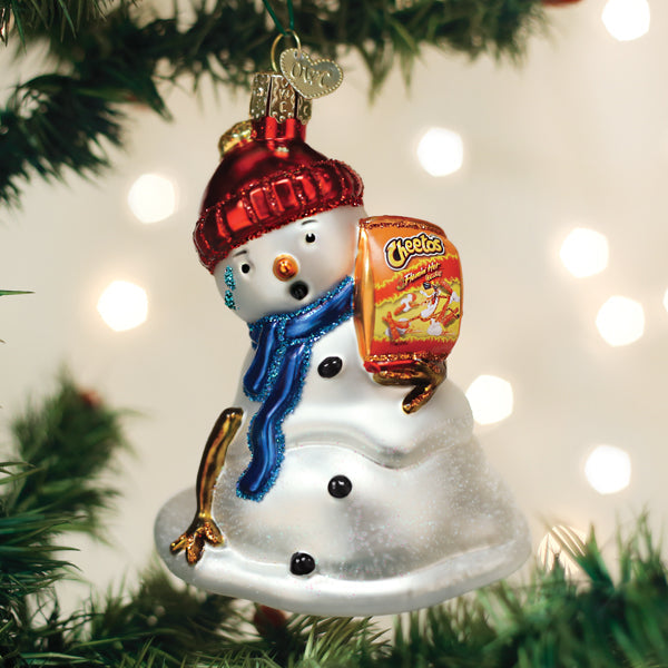 Flamin Hot Cheetos Snowman Ornament