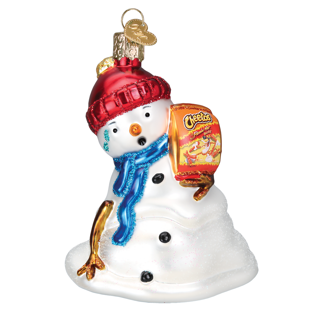 Flamin Hot Cheetos Snowman Ornament