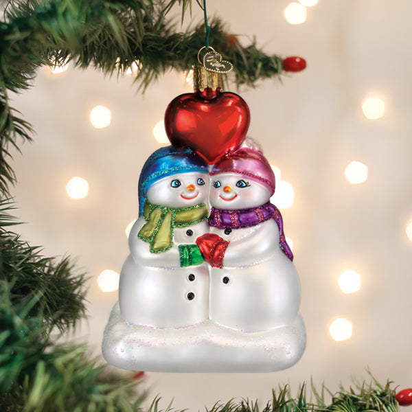 Snow Couples First Christmas Ornament