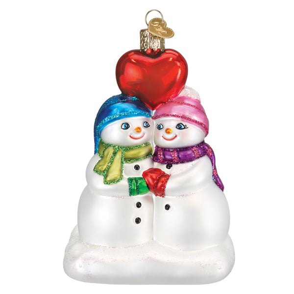 Snow Couples First Christmas Ornament