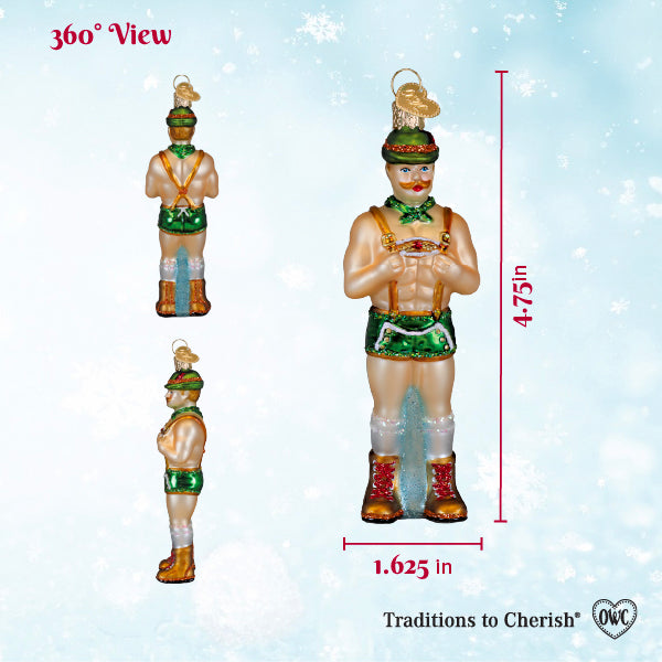 Old World Christmas: Dasher, Holly Jolly Hunk Christmas Ornament