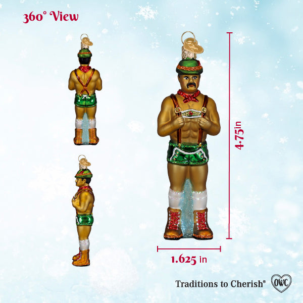Old World Christmas: Prancer, Holly Jolly Hunk Christmas Ornament