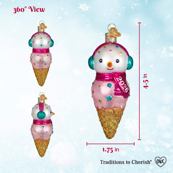 Old World Christmas: 2026 Snowman Christmas Ornament