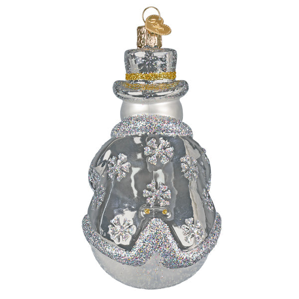 Old World Christmas: Sterling Snowman Christmas Ornament