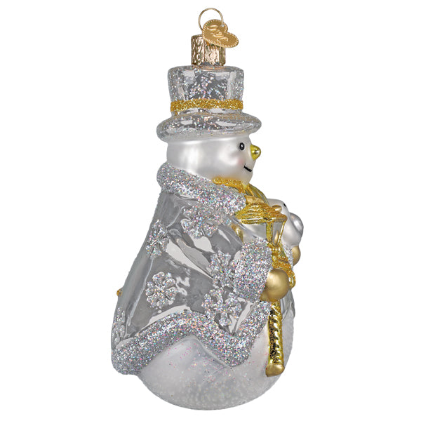 Old World Christmas: Sterling Snowman Christmas Ornament