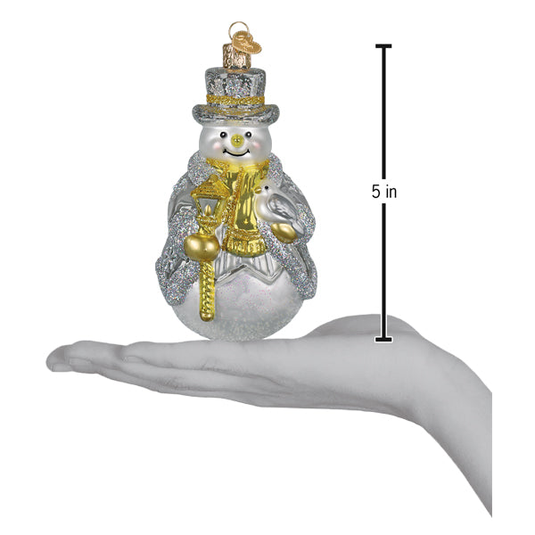 Old World Christmas: Sterling Snowman Christmas Ornament