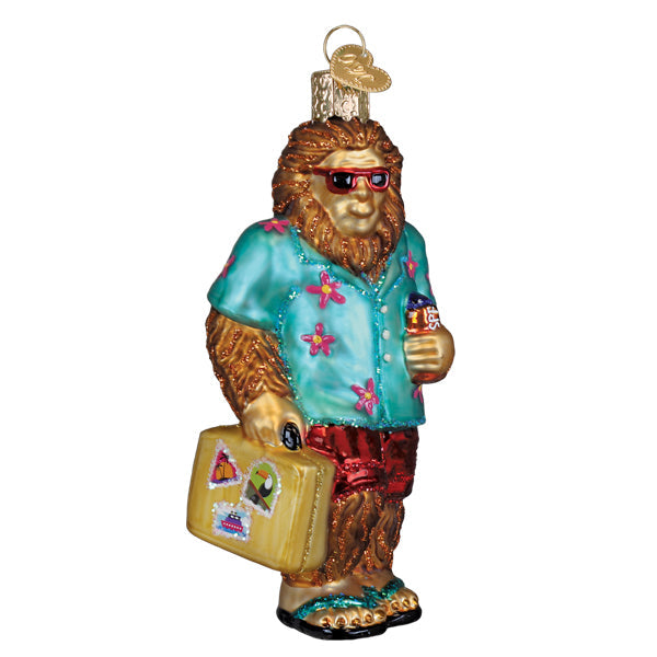 Old World Christmas: Sasquatch Gone Tropics Christmas Ornament