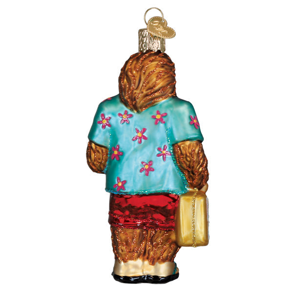 Old World Christmas: Sasquatch Gone Tropics Christmas Ornament