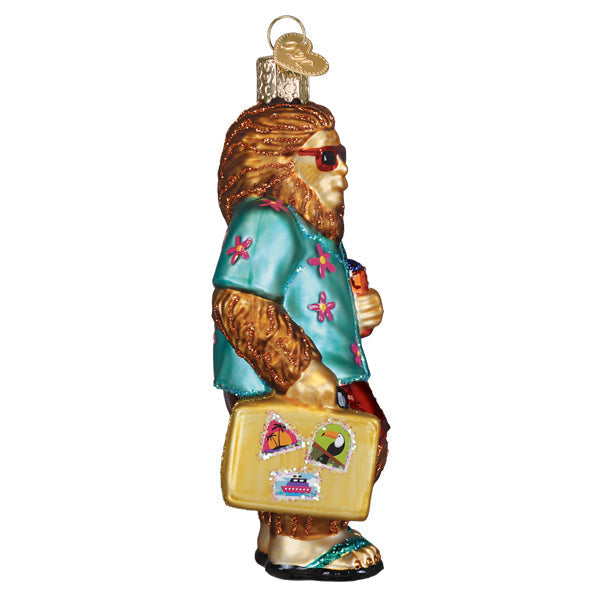 Old World Christmas: Sasquatch Gone Tropics Christmas Ornament