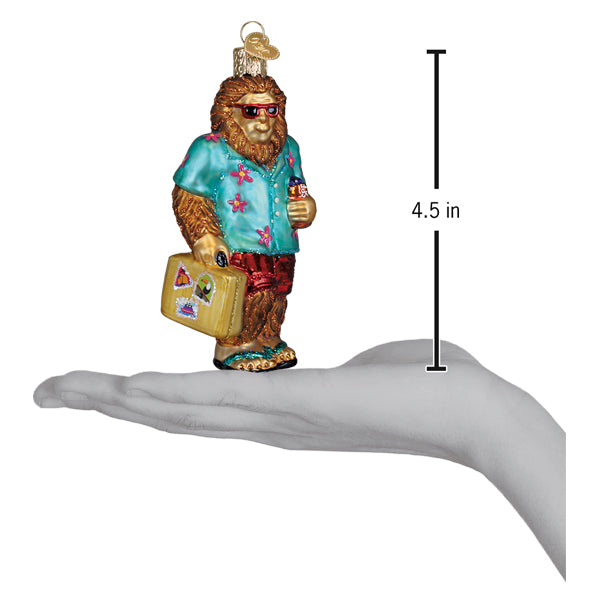 Old World Christmas: Sasquatch Gone Tropics Christmas Ornament