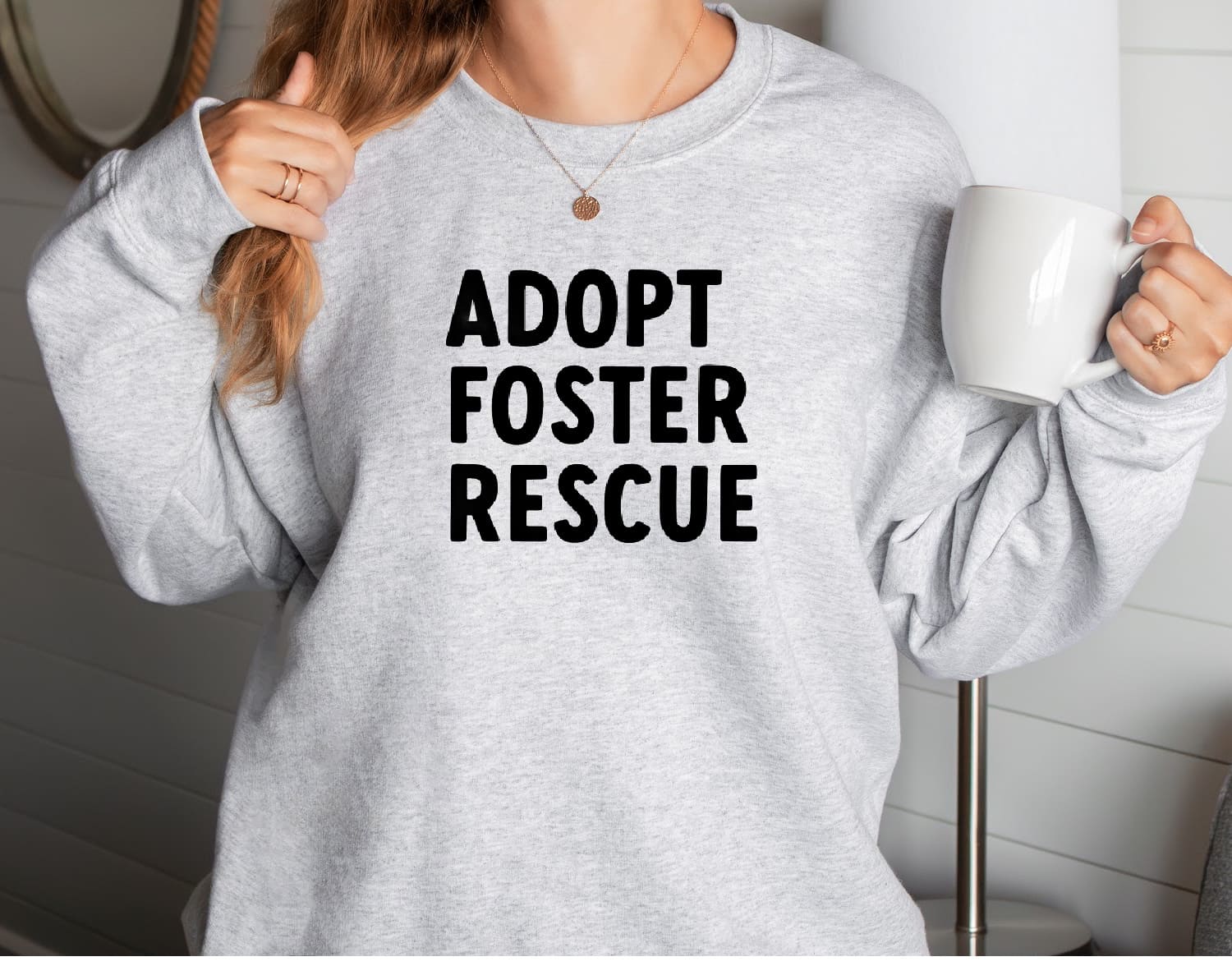Adopt, Foster, Rescue Crewneck Sweatshirt