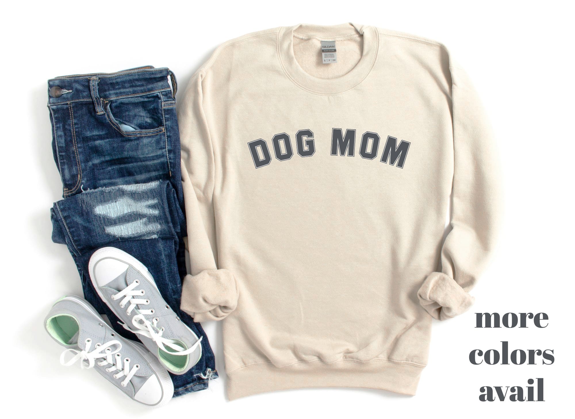 DOG MOM Sweatshirt Unisex Crew Neck Crewneck Sweatshirt People Shirt