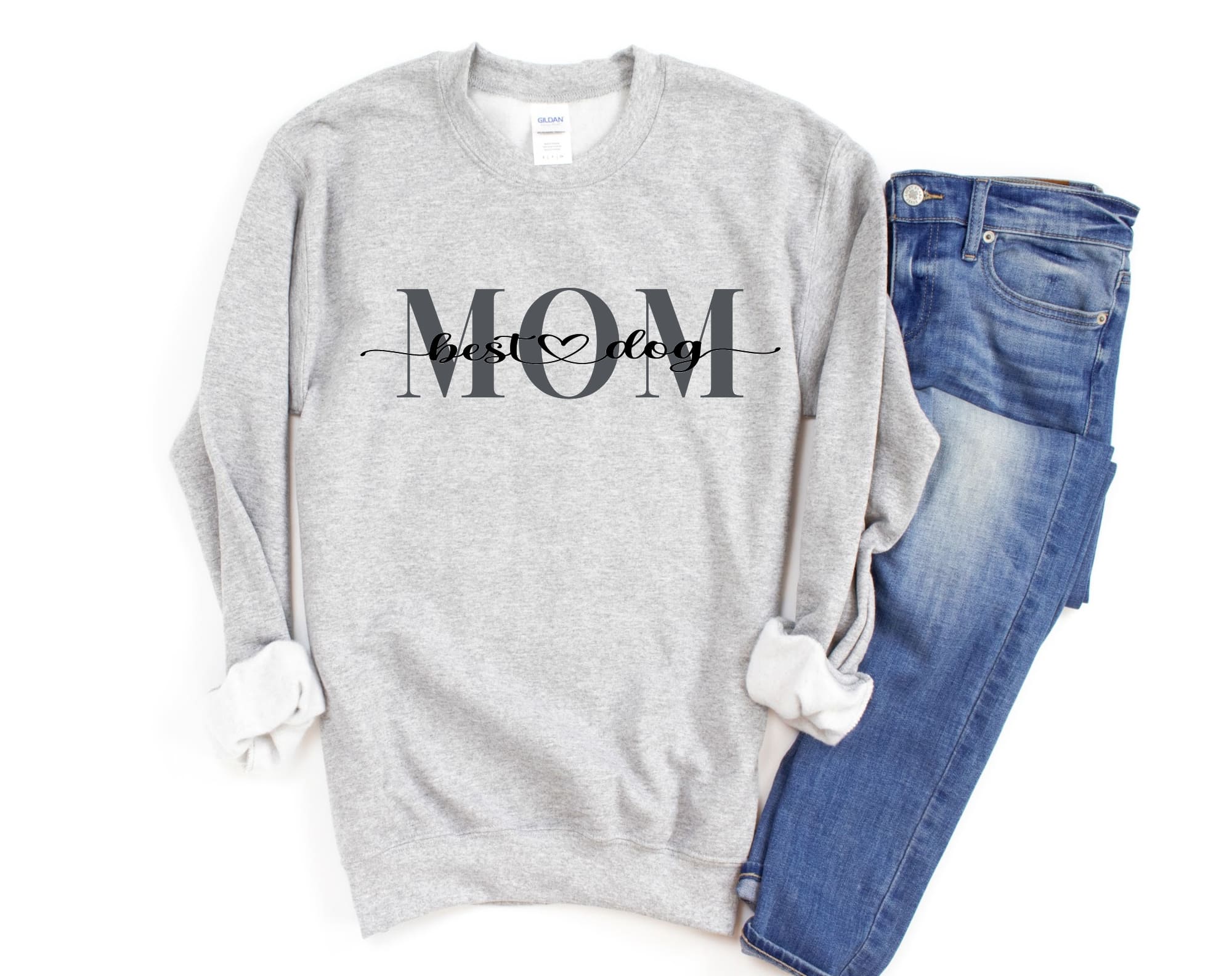 Best Dog Mom Crewneck Sweatshirt