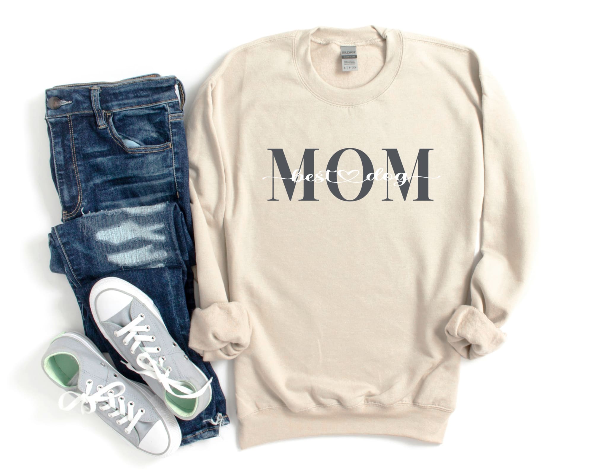 Best Dog Mom Crewneck Sweatshirt