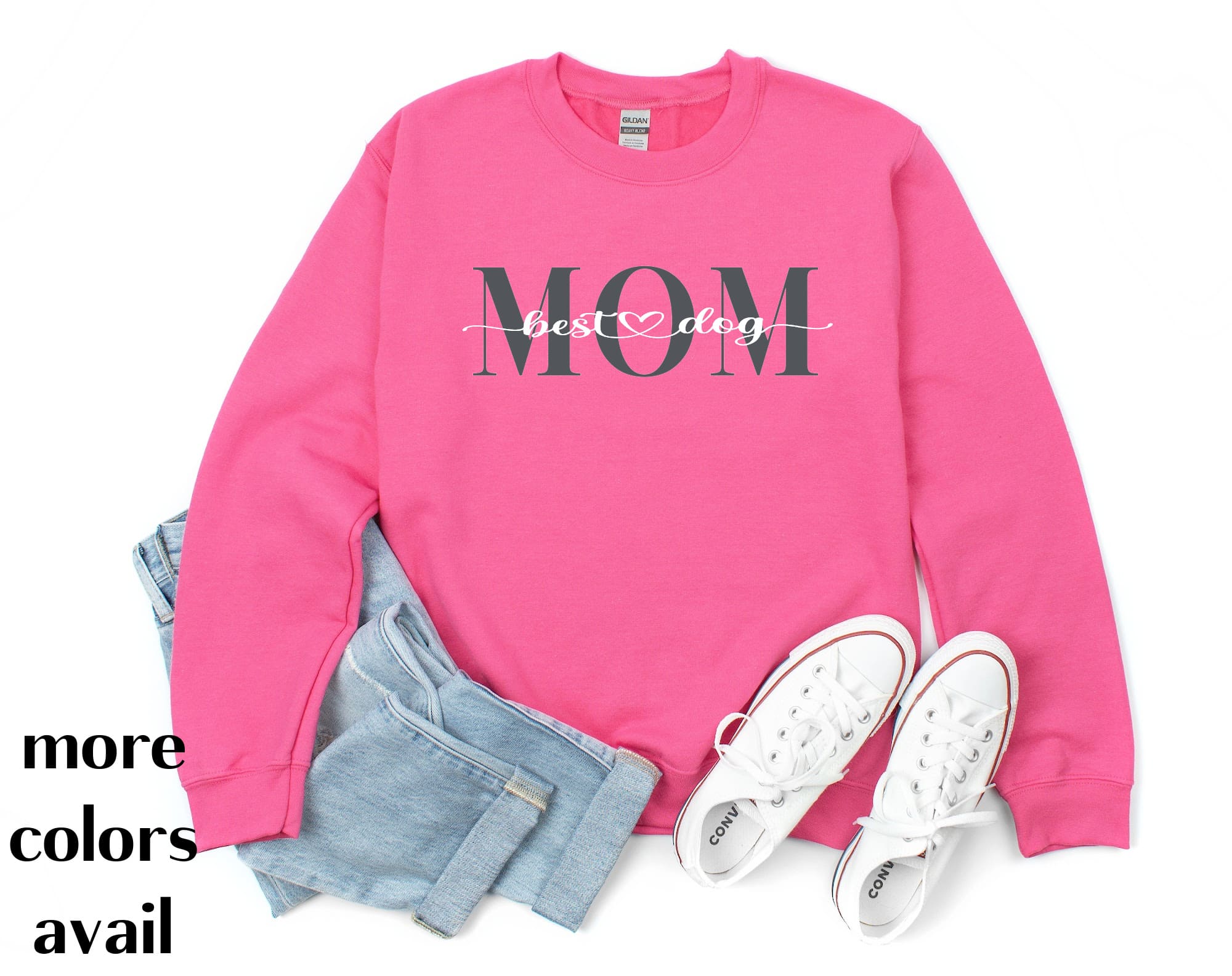 Best Dog Mom Crewneck Sweatshirt