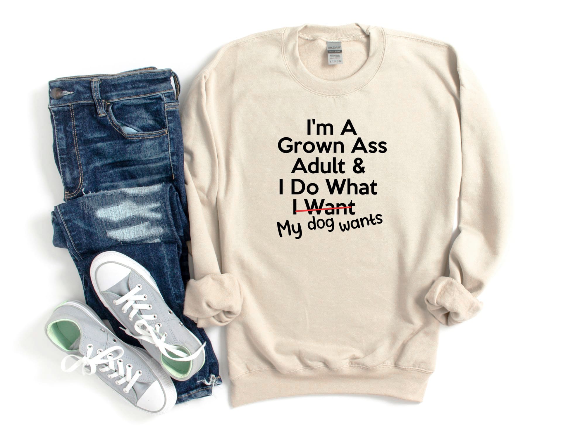 Grown Adult Dog Mom Sweatshirt