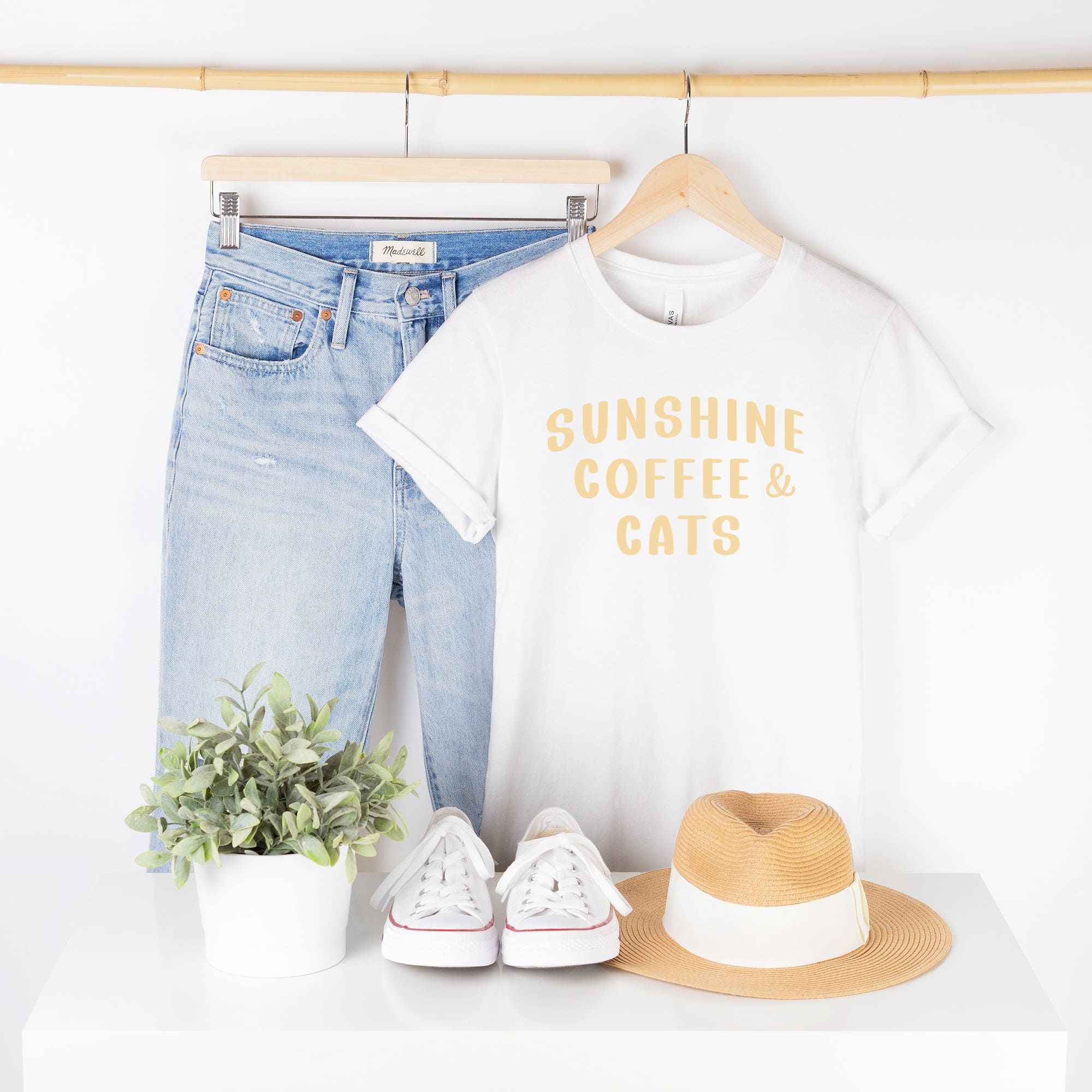 Sunshine Coffee & Cats T-Shirt