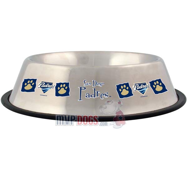 MLB San Diego Padres Stainless Steel Dog Bowl by Hunter
