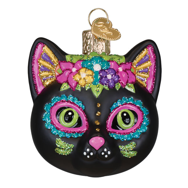 Old World Christmas: Dia De Los Muertos Cat Christmas Ornament