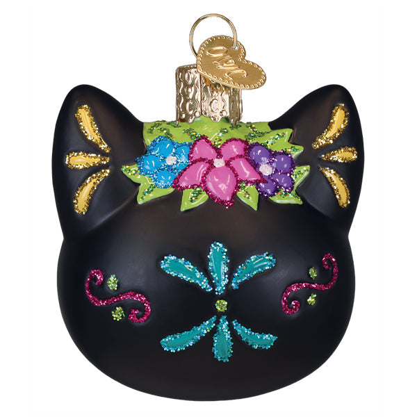 Old World Christmas: Dia De Los Muertos Cat Christmas Ornament