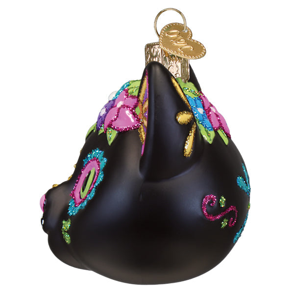 Old World Christmas: Dia De Los Muertos Cat Christmas Ornament