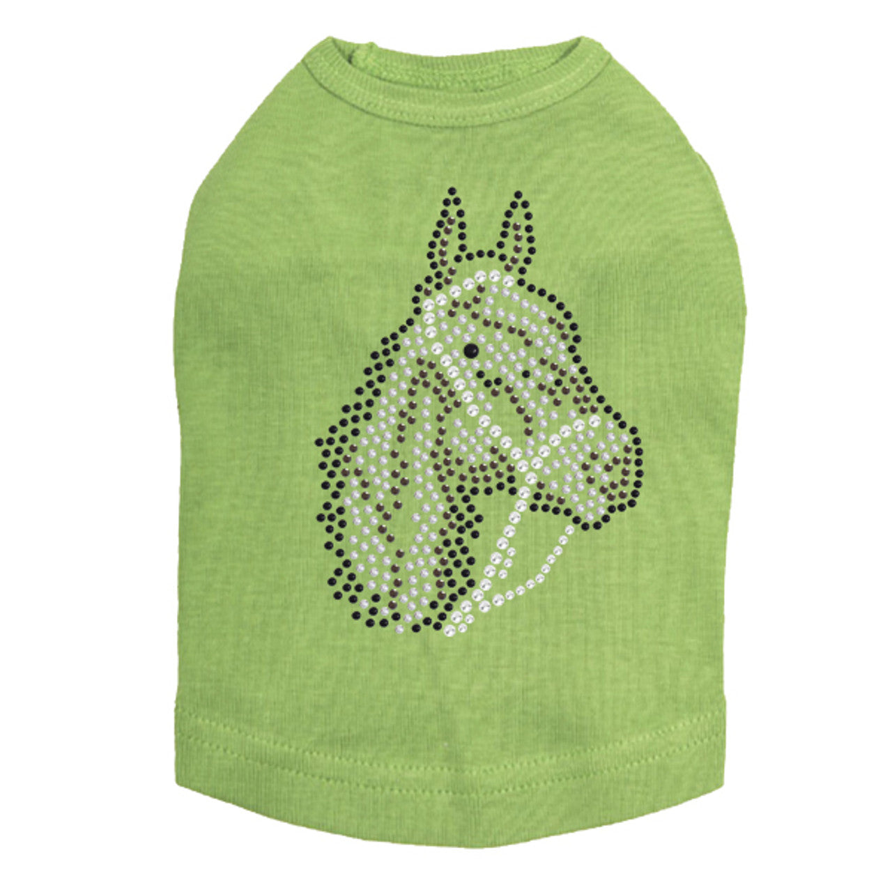 Horse Face (Brown Rhinestuds) - Dog Tank