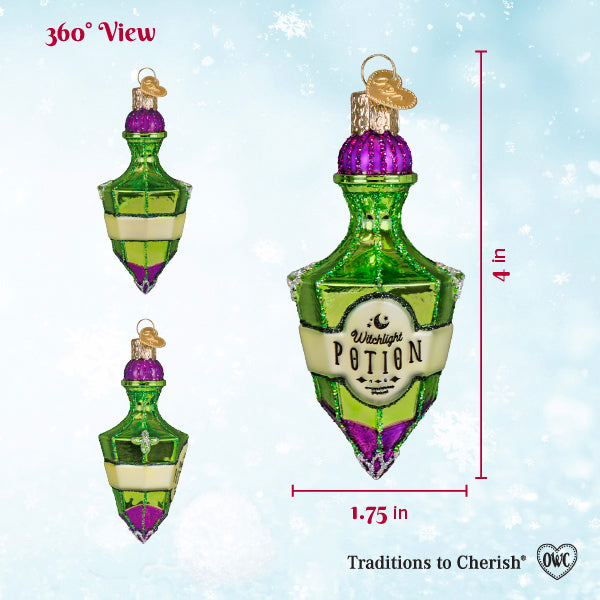 Old World Christmas: Potion Bottle Christmas Ornament
