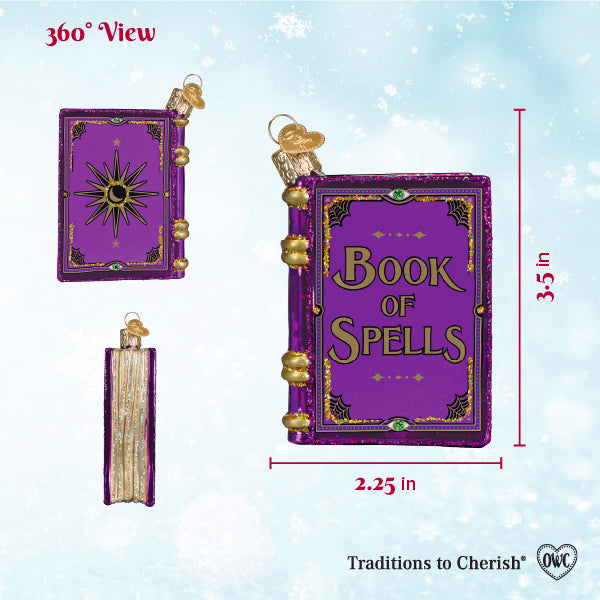 Old World Christmas: Book Of Spells Christmas Ornament