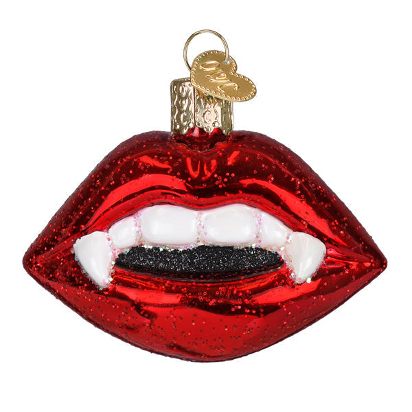 Old World Christmas: Vampire Lips Christmas Ornament