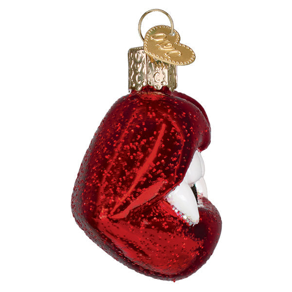 Old World Christmas: Vampire Lips Christmas Ornament