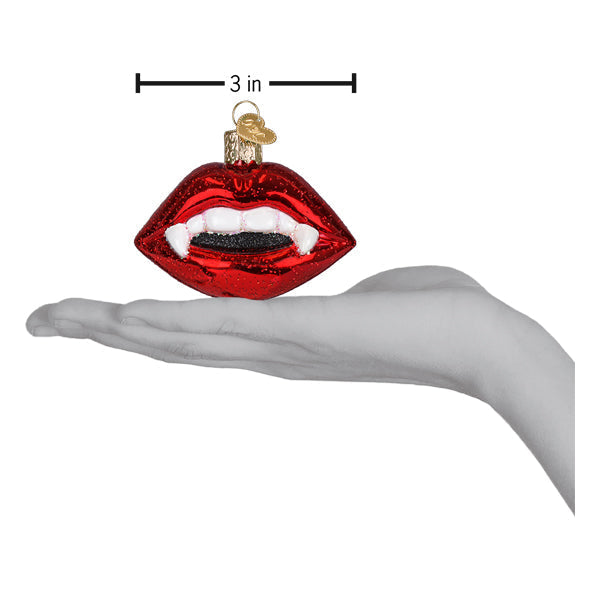 Old World Christmas: Vampire Lips Christmas Ornament