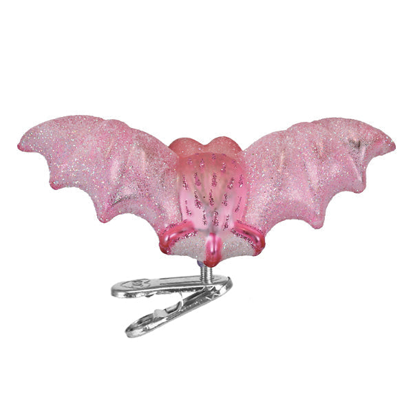 Old World Christmas: Shimmering Pink Bat Christmas Ornament