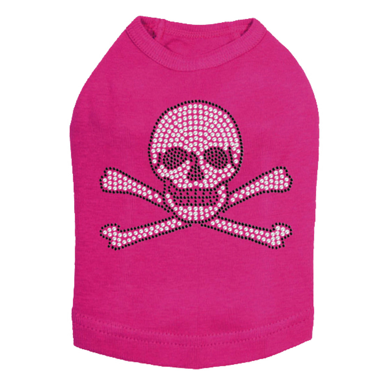 Rhinestone Skull - Dog Tank