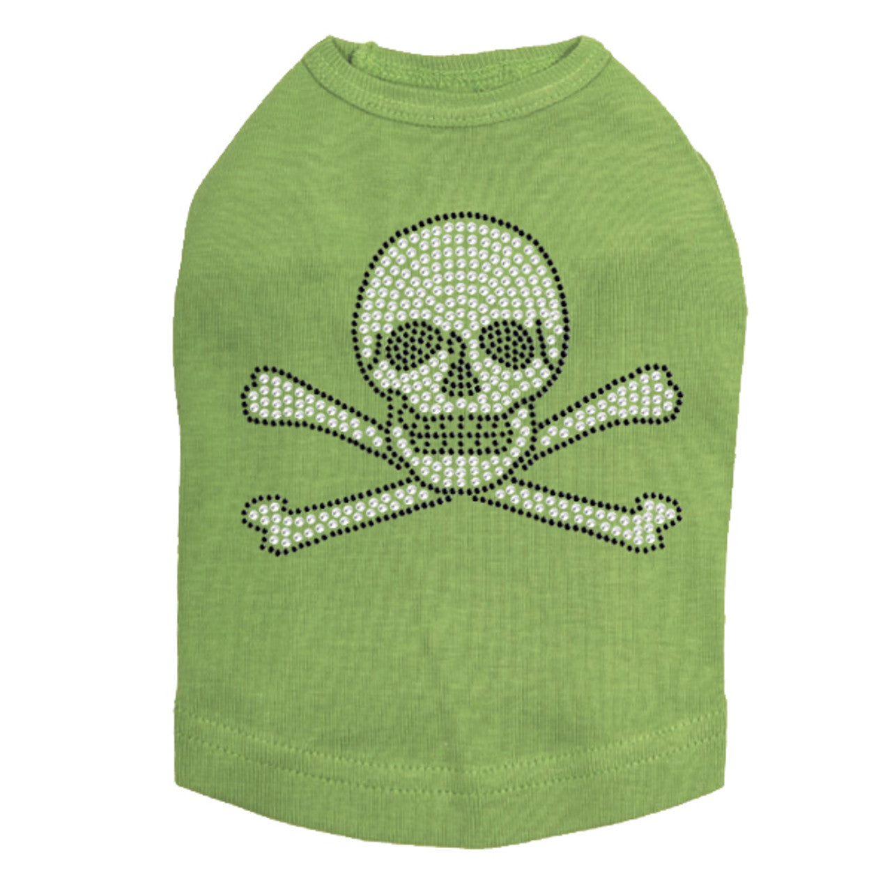 Rhinestone Skull - Dog Tank