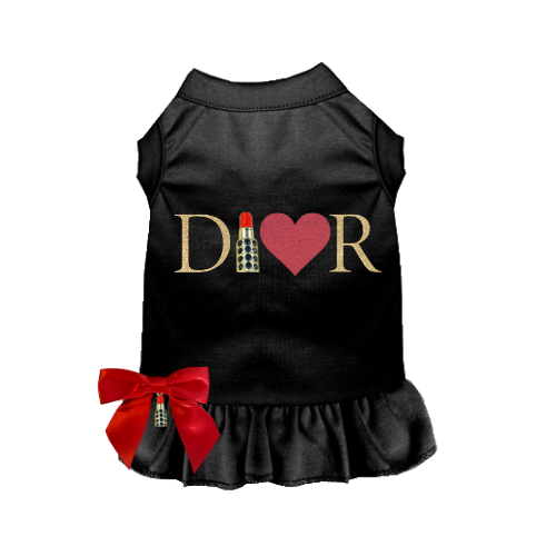 Bark 5th Ave., LLC Miss Dior-able Lipstick Dress- Dog Dress Cotton pet supplies