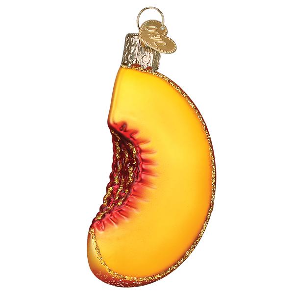 Old World Christmas: Peach Slice Christmas Ornament